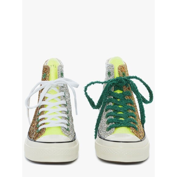 CONVERSE x JW ANDERSON Gold Silver Glitter Chuck 70 High Top - US 10.5 M/12.5 W - Picture 5 of 12